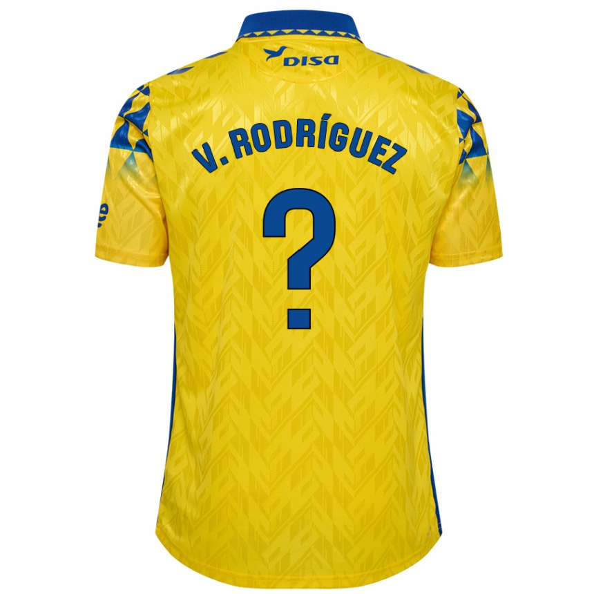 Vaikiškas Carlos Vicente Rodríguez #0 Geltona Mėlyna Namų Marškinėliai 2024/25 T-Shirt