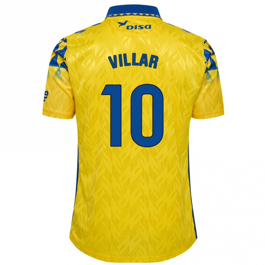 Vaikiškas Andy Villar #10 Geltona Mėlyna Namų Marškinėliai 2024/25 T-Shirt