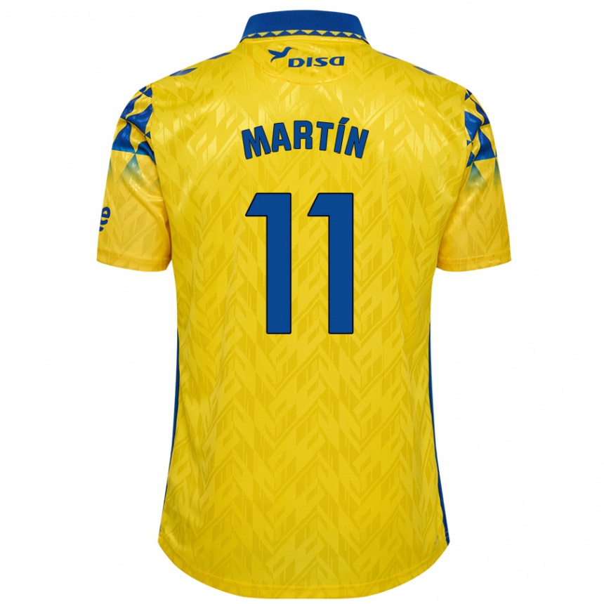 Vaikiškas Diego Martín #11 Geltona Mėlyna Namų Marškinėliai 2024/25 T-Shirt