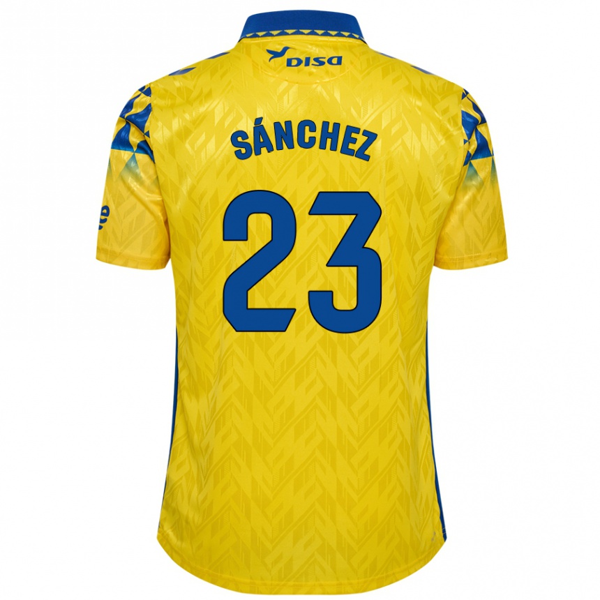 Vaikiškas Omar Sánchez #23 Geltona Mėlyna Namų Marškinėliai 2024/25 T-Shirt