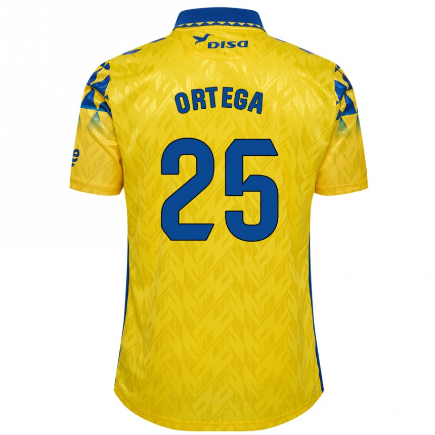 Vaikiškas Edián Ortega #25 Geltona Mėlyna Namų Marškinėliai 2024/25 T-Shirt