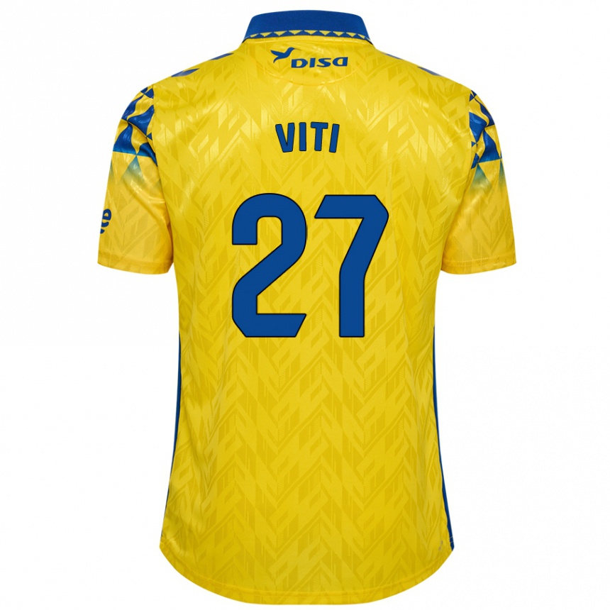 Vaikiškas Viti #27 Geltona Mėlyna Namų Marškinėliai 2024/25 T-Shirt