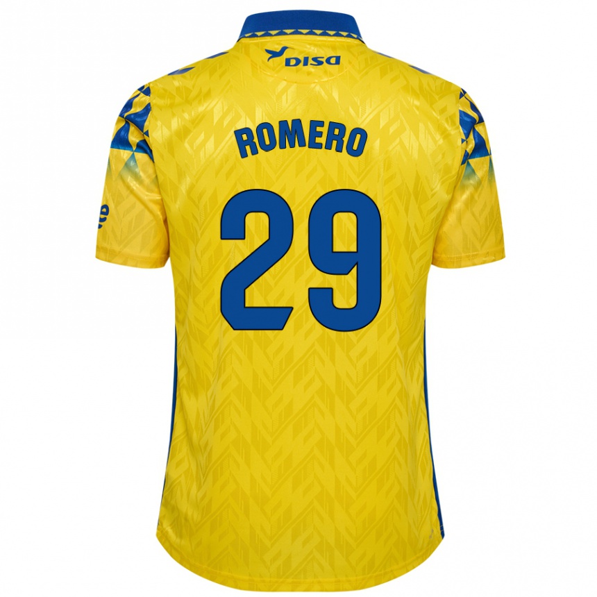 Vaikiškas Elías Romero #29 Geltona Mėlyna Namų Marškinėliai 2024/25 T-Shirt