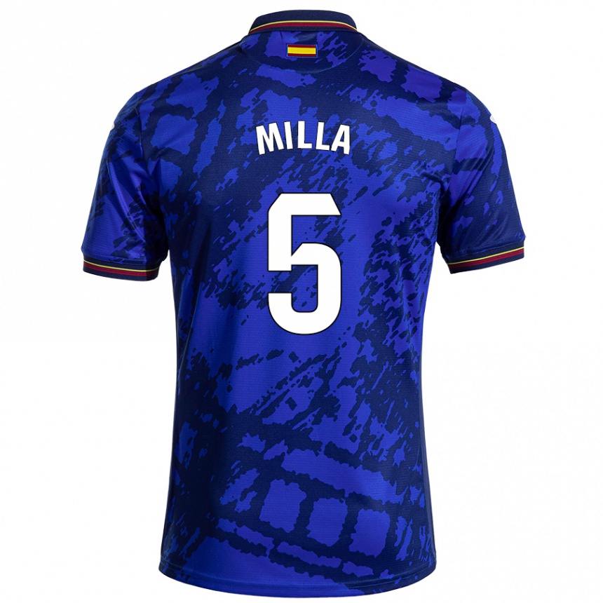 Vaikiškas Luis Milla #5 Tamsesnė Mėlyna Namų Marškinėliai 2024/25 T-Shirt