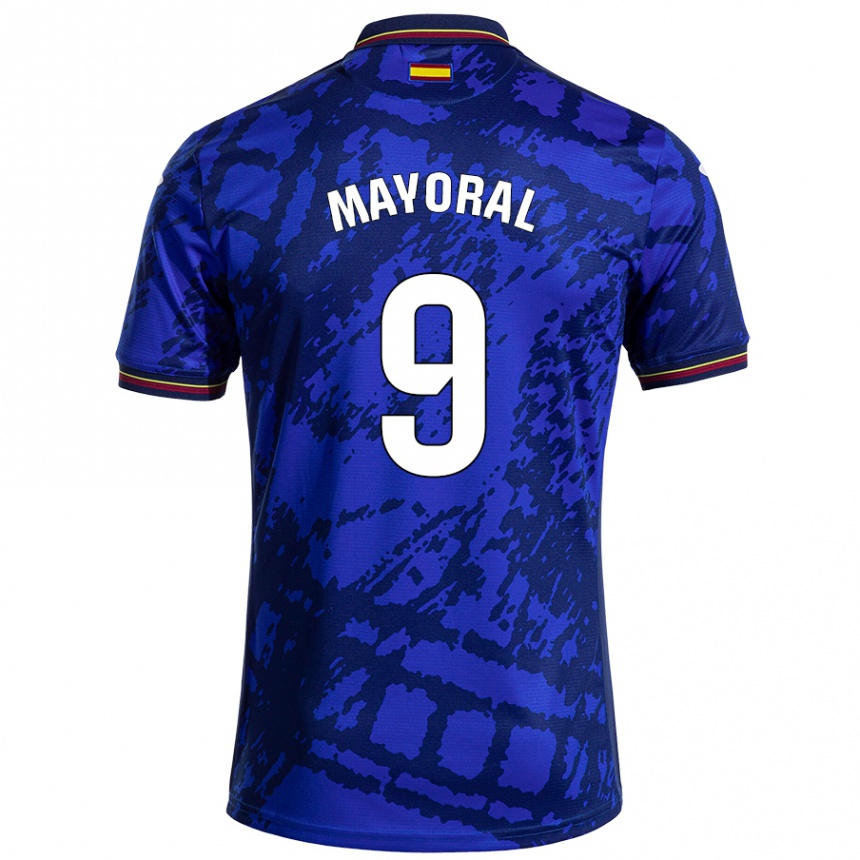 Vaikiškas Borja Mayoral #9 Tamsesnė Mėlyna Namų Marškinėliai 2024/25 T-Shirt