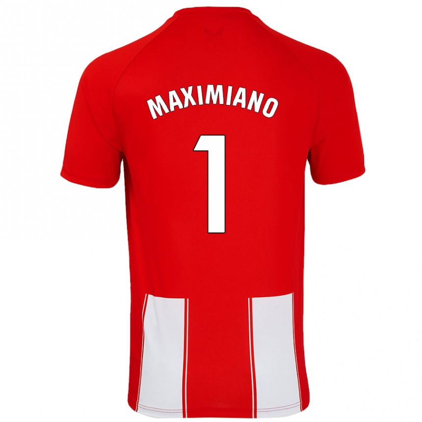 Vaikiškas Luís Maximiano #1 Raudona Balta Namų Marškinėliai 2024/25 T-Shirt