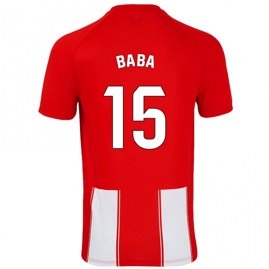 Vaikiškas Iddrisu Baba #15 Raudona Balta Namų Marškinėliai 2024/25 T-Shirt