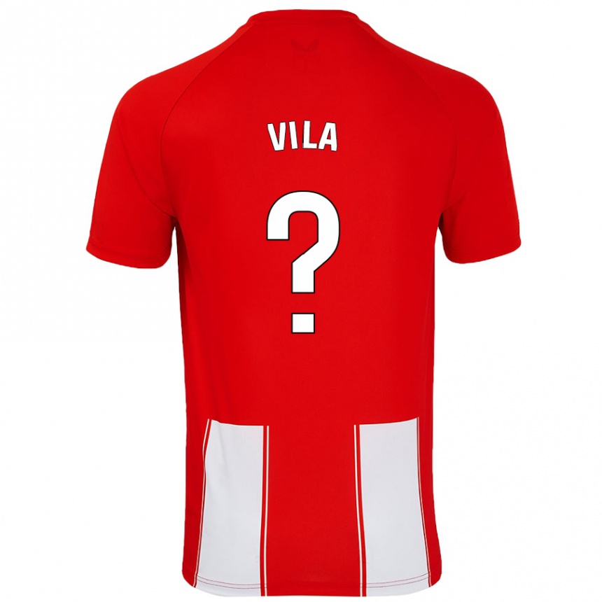 Vaikiškas Nacho Vila #0 Raudona Balta Namų Marškinėliai 2024/25 T-Shirt