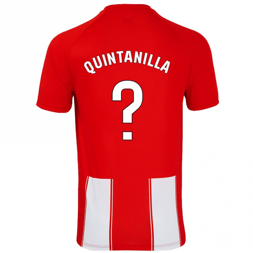 Vaikiškas Rubén Quintanilla #0 Raudona Balta Namų Marškinėliai 2024/25 T-Shirt