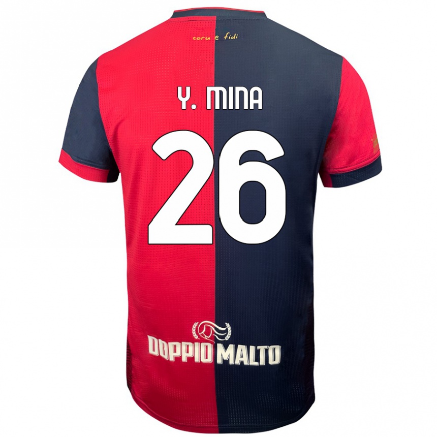 Vaikiškas Yerry Mina #26 Raudona Tamsesnė Mėlyna Namų Marškinėliai 2024/25 T-Shirt