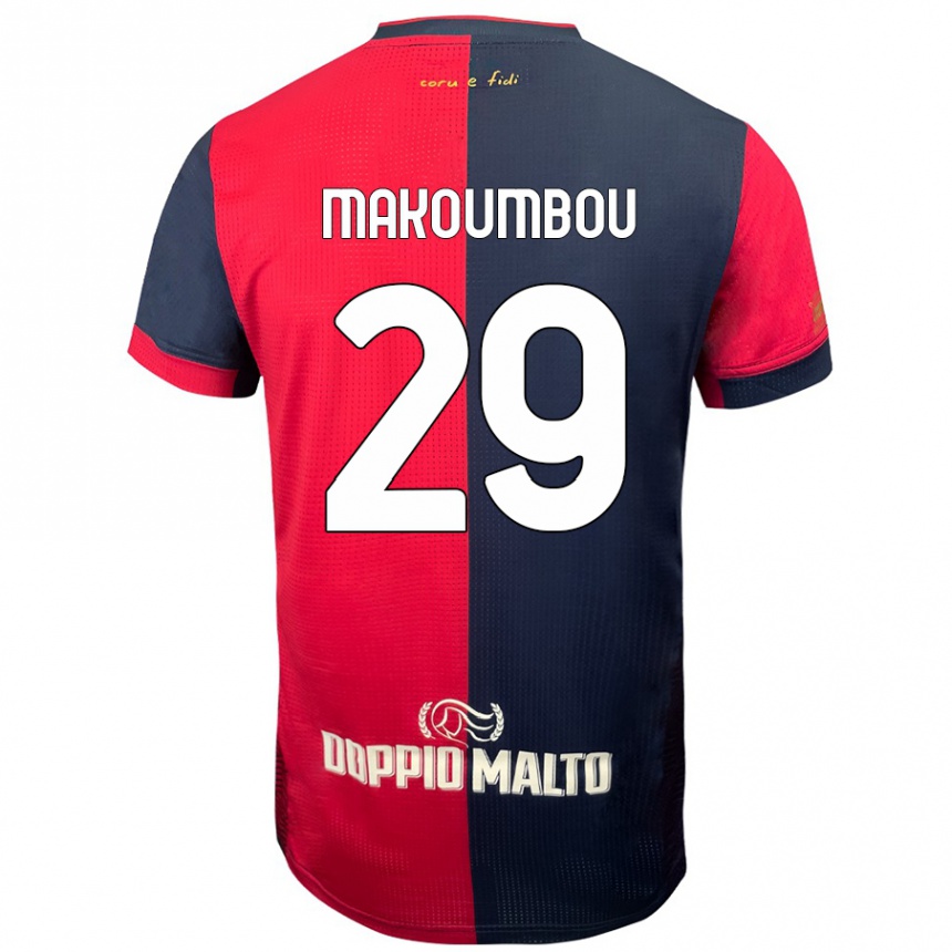 Vaikiškas Antoine Makoumbou #29 Raudona Tamsesnė Mėlyna Namų Marškinėliai 2024/25 T-Shirt