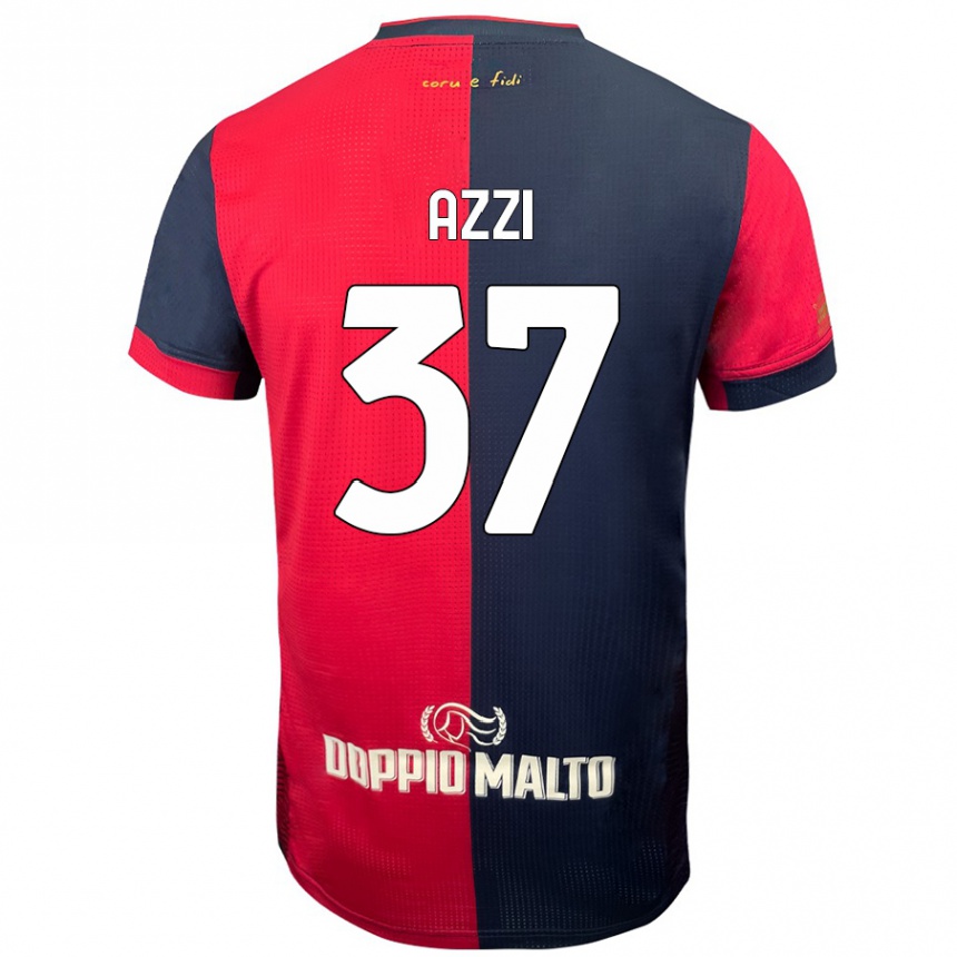 Vaikiškas Paulo Azzi #37 Raudona Tamsesnė Mėlyna Namų Marškinėliai 2024/25 T-Shirt