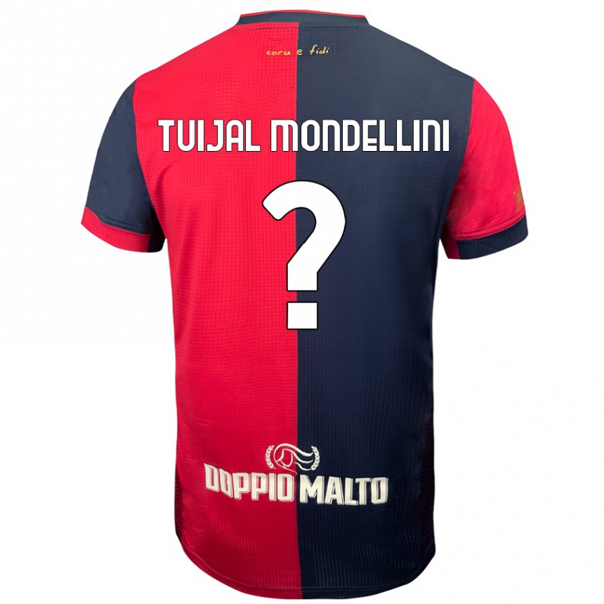 Vaikiškas Luca Tuijal Mondellini #0 Raudona Tamsesnė Mėlyna Namų Marškinėliai 2024/25 T-Shirt