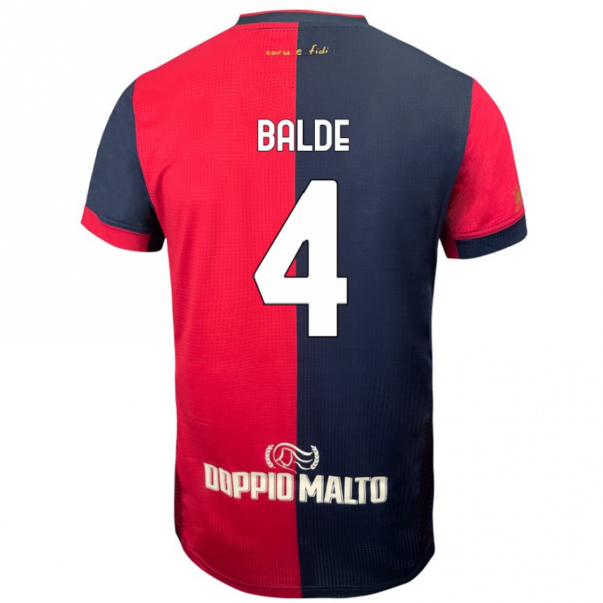 Vaikiškas Mamadou Balde #4 Raudona Tamsesnė Mėlyna Namų Marškinėliai 2024/25 T-Shirt