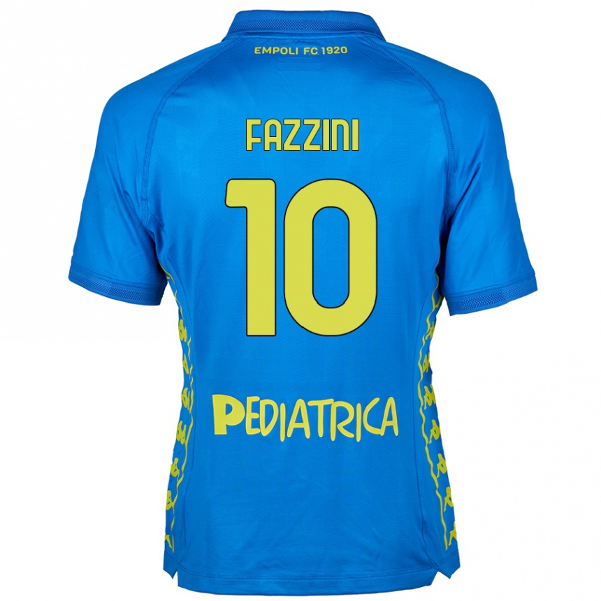 Vaikiškas Jacopo Fazzini #10 Mėlyna Namų Marškinėliai 2024/25 T-Shirt