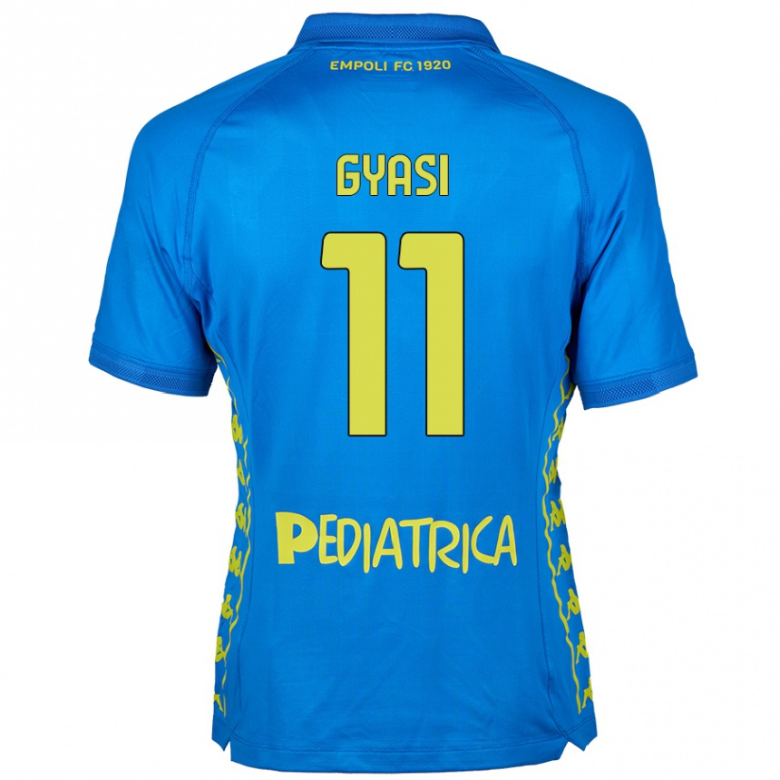 Vaikiškas Emmanuel Gyasi #11 Mėlyna Namų Marškinėliai 2024/25 T-Shirt