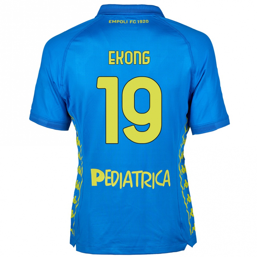 Vaikiškas Emmanuel Ekong #19 Mėlyna Namų Marškinėliai 2024/25 T-Shirt