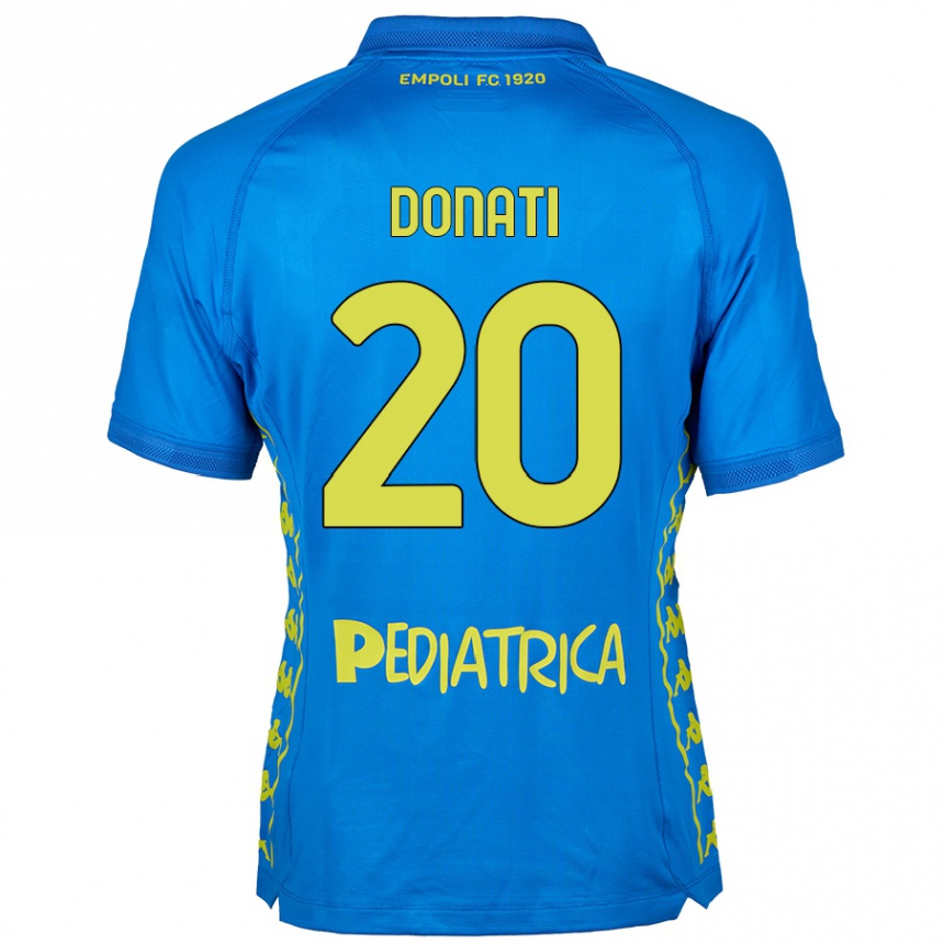 Vaikiškas Francesco Donati #20 Mėlyna Namų Marškinėliai 2024/25 T-Shirt