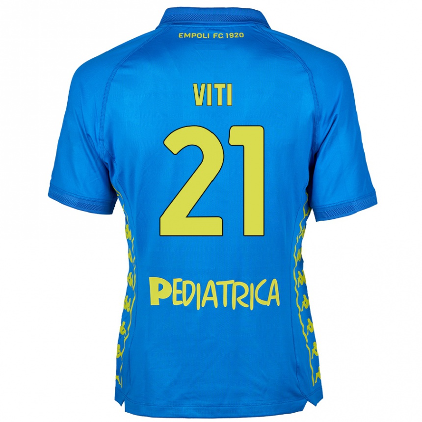 Vaikiškas Mattia Viti #21 Mėlyna Namų Marškinėliai 2024/25 T-Shirt