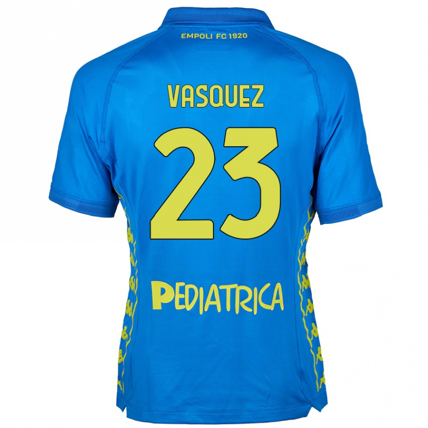 Vaikiškas Devis Vásquez #23 Mėlyna Namų Marškinėliai 2024/25 T-Shirt