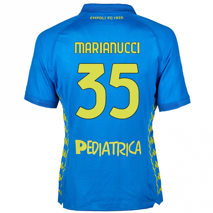 Vaikiškas Luca Marianucci #35 Mėlyna Namų Marškinėliai 2024/25 T-Shirt