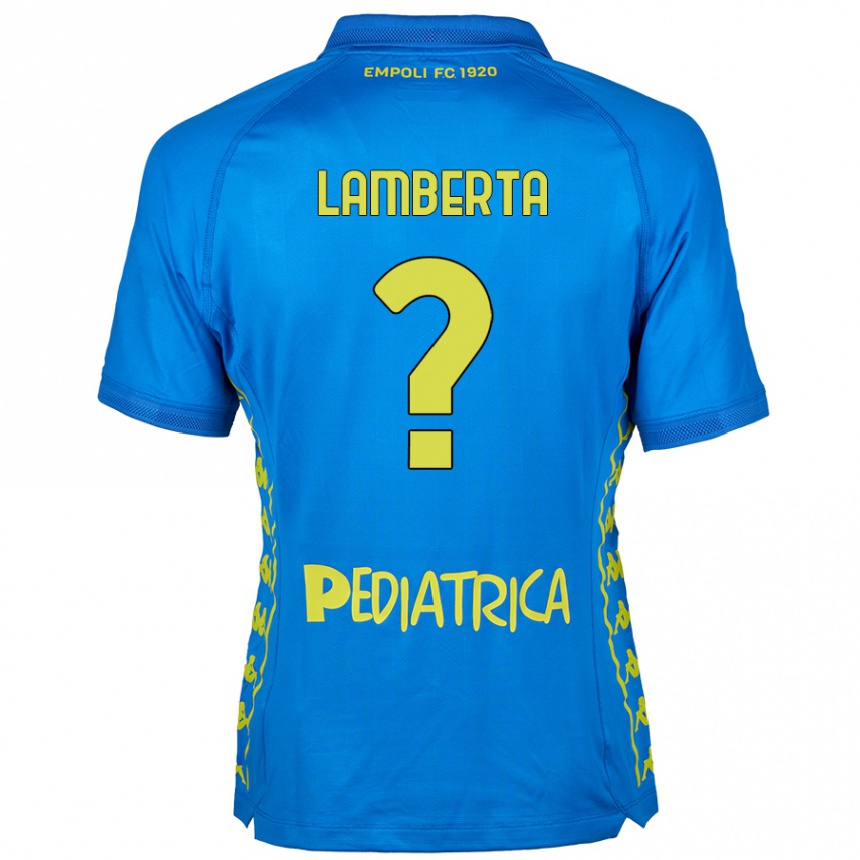 Vaikiškas Cristian Lamberta #0 Mėlyna Namų Marškinėliai 2024/25 T-Shirt