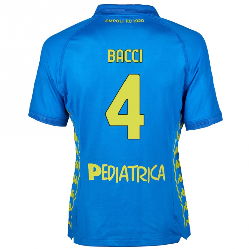 Vaikiškas Jacopo Bacci #4 Mėlyna Namų Marškinėliai 2024/25 T-Shirt