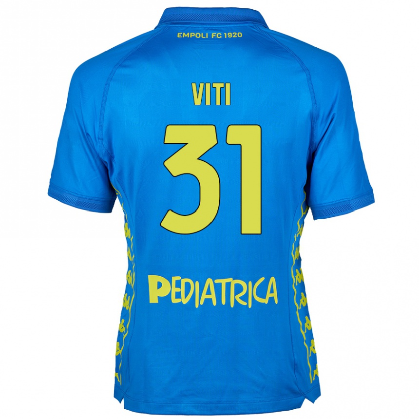 Vaikiškas Vittorio Viti #31 Mėlyna Namų Marškinėliai 2024/25 T-Shirt