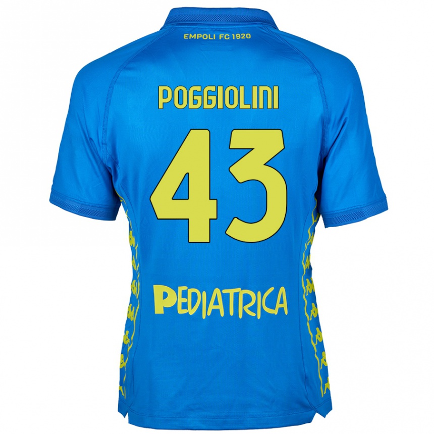 Vaikiškas Duccio Poggiolini #43 Mėlyna Namų Marškinėliai 2024/25 T-Shirt