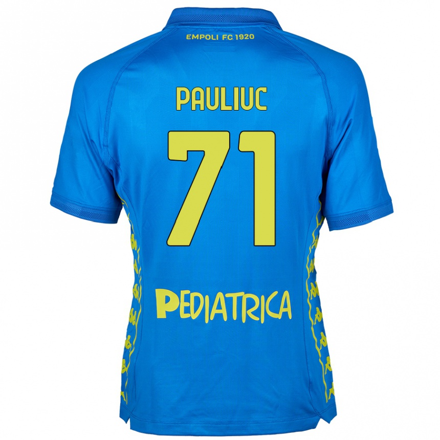 Vaikiškas Nicolò Pauliuc #71 Mėlyna Namų Marškinėliai 2024/25 T-Shirt