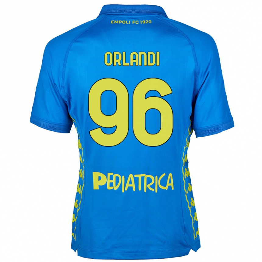 Vaikiškas Andrea Orlandi #96 Mėlyna Namų Marškinėliai 2024/25 T-Shirt