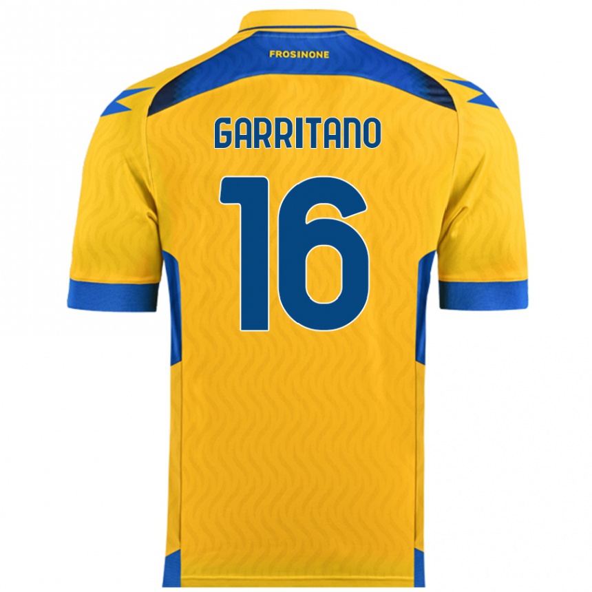 Vaikiškas Luca Garritano #16 Geltona Namų Marškinėliai 2024/25 T-Shirt