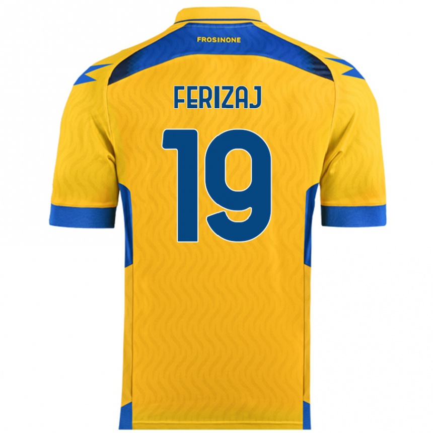 Vaikiškas Justin Ferizaj #19 Geltona Namų Marškinėliai 2024/25 T-Shirt