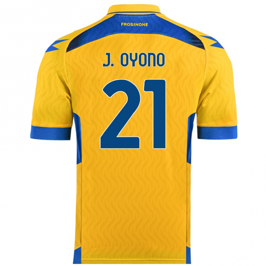 Vaikiškas Jérémy Oyono #21 Geltona Namų Marškinėliai 2024/25 T-Shirt