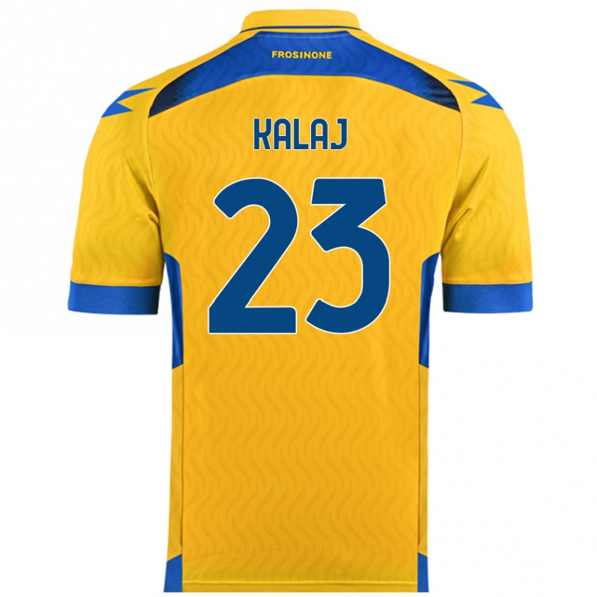 Vaikiškas Sergio Kalaj #23 Geltona Namų Marškinėliai 2024/25 T-Shirt