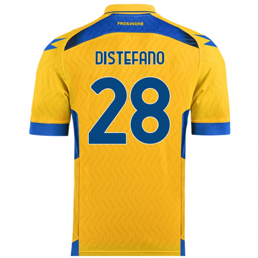 Vaikiškas Filippo Distefano #28 Geltona Namų Marškinėliai 2024/25 T-Shirt