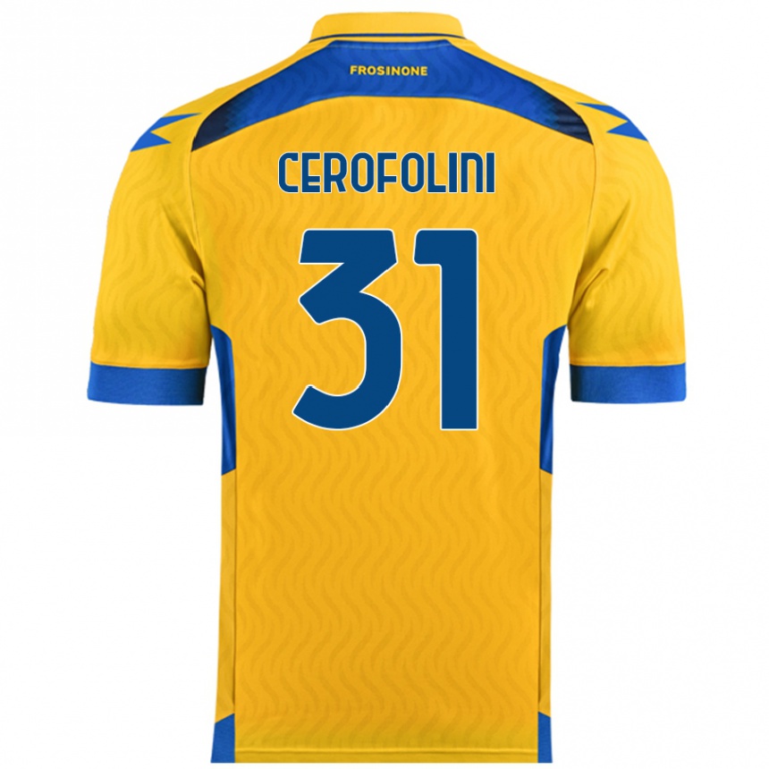 Vaikiškas Michele Cerofolini #31 Geltona Namų Marškinėliai 2024/25 T-Shirt