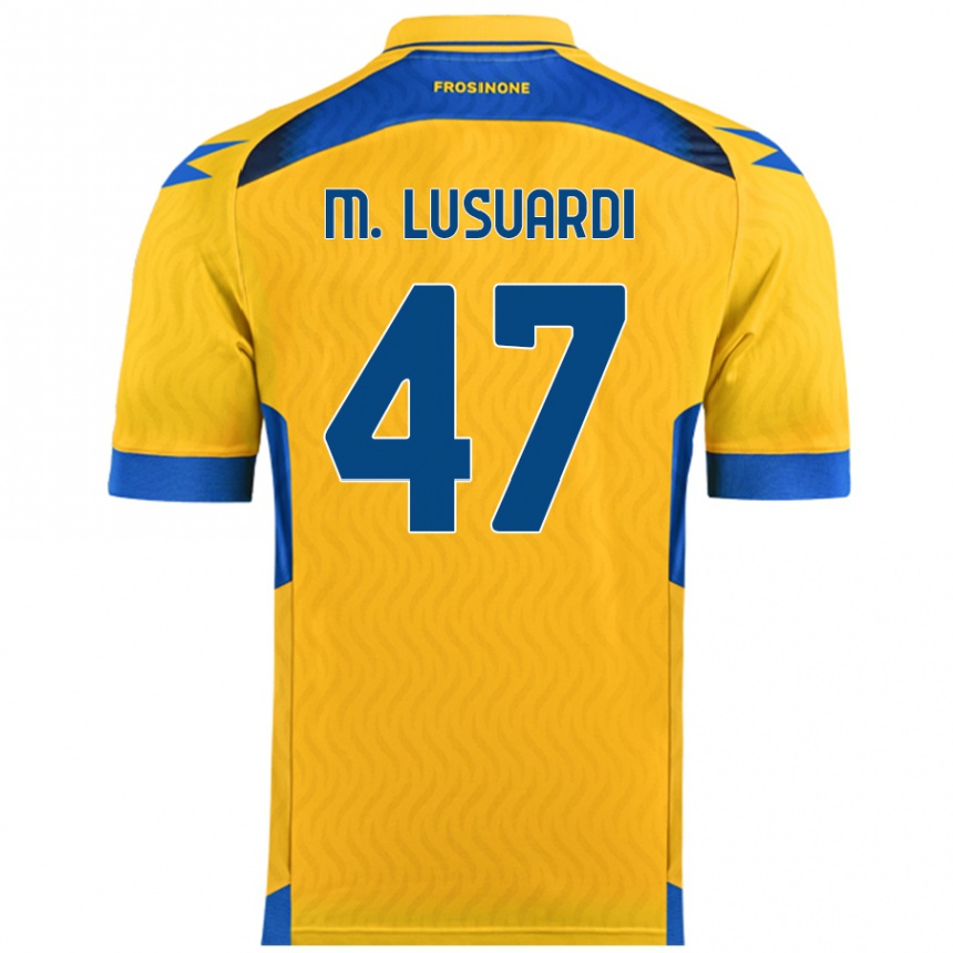 Vaikiškas Mateus Lusuardi #47 Geltona Namų Marškinėliai 2024/25 T-Shirt