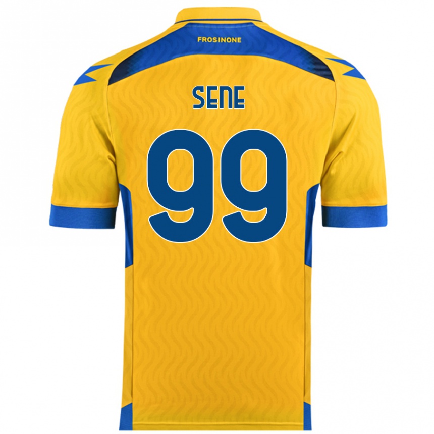 Vaikiškas Fallou Sene #99 Geltona Namų Marškinėliai 2024/25 T-Shirt