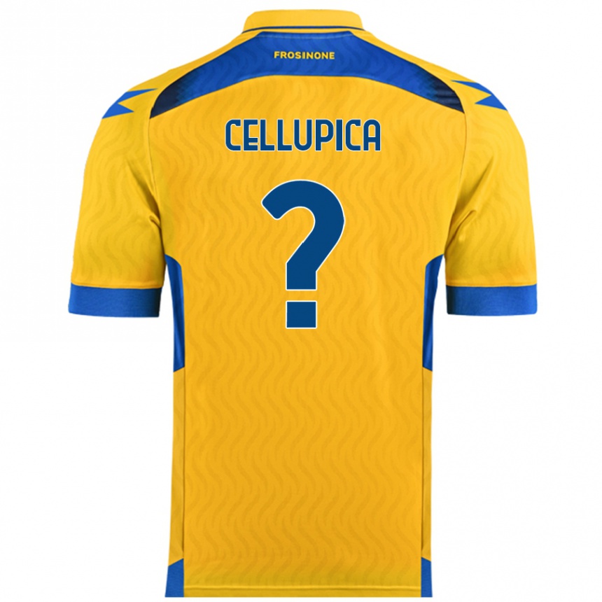 Vaikiškas Riccardo Cellupica #0 Geltona Namų Marškinėliai 2024/25 T-Shirt