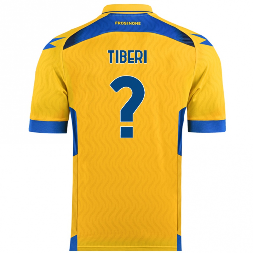 Vaikiškas Gianluca Tiberi #0 Geltona Namų Marškinėliai 2024/25 T-Shirt