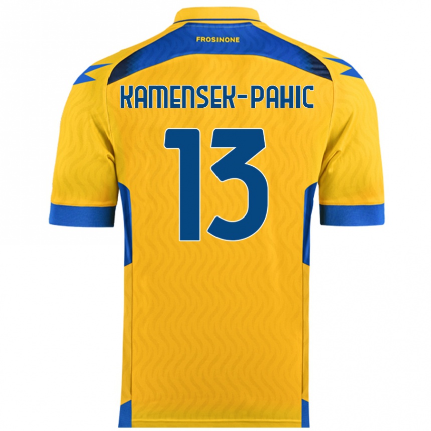 Vaikiškas Matjaz Kamensek-Pahic #13 Geltona Namų Marškinėliai 2024/25 T-Shirt