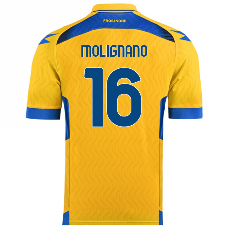 Vaikiškas Gaetano Molignano #16 Geltona Namų Marškinėliai 2024/25 T-Shirt