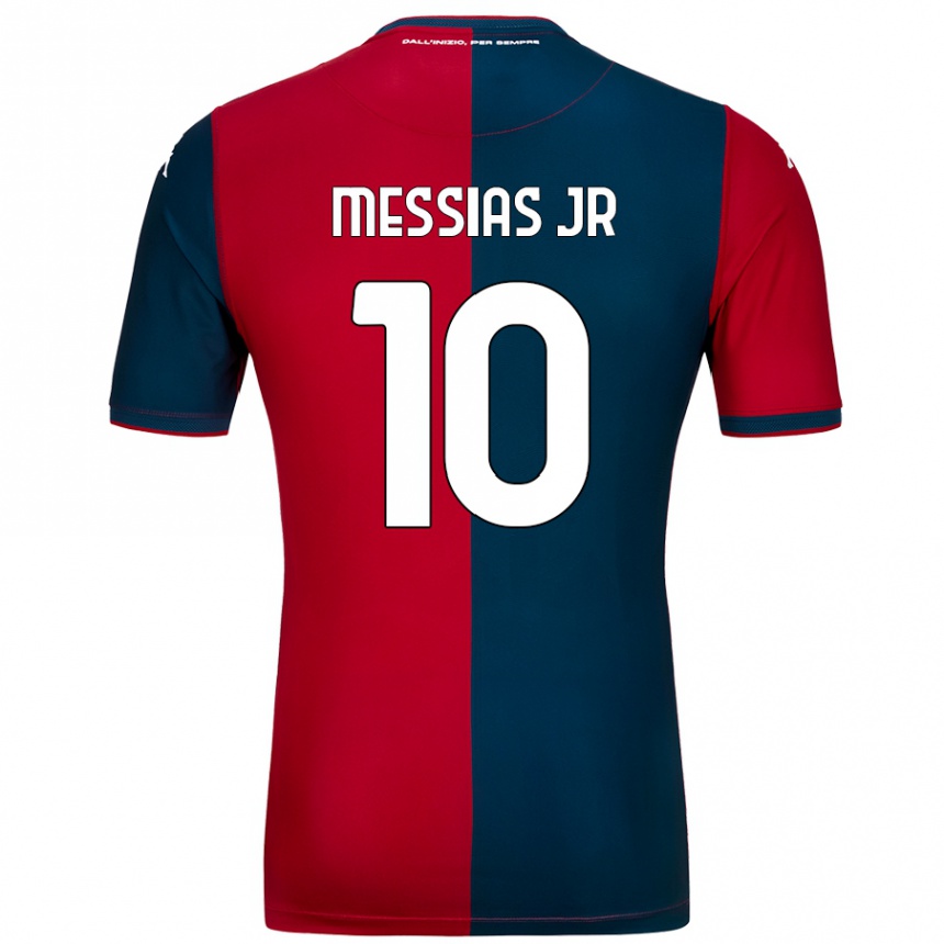 Vaikiškas Junior Messias #10 Raudona Tamsiai Mėlyna Namų Marškinėliai 2024/25 T-Shirt