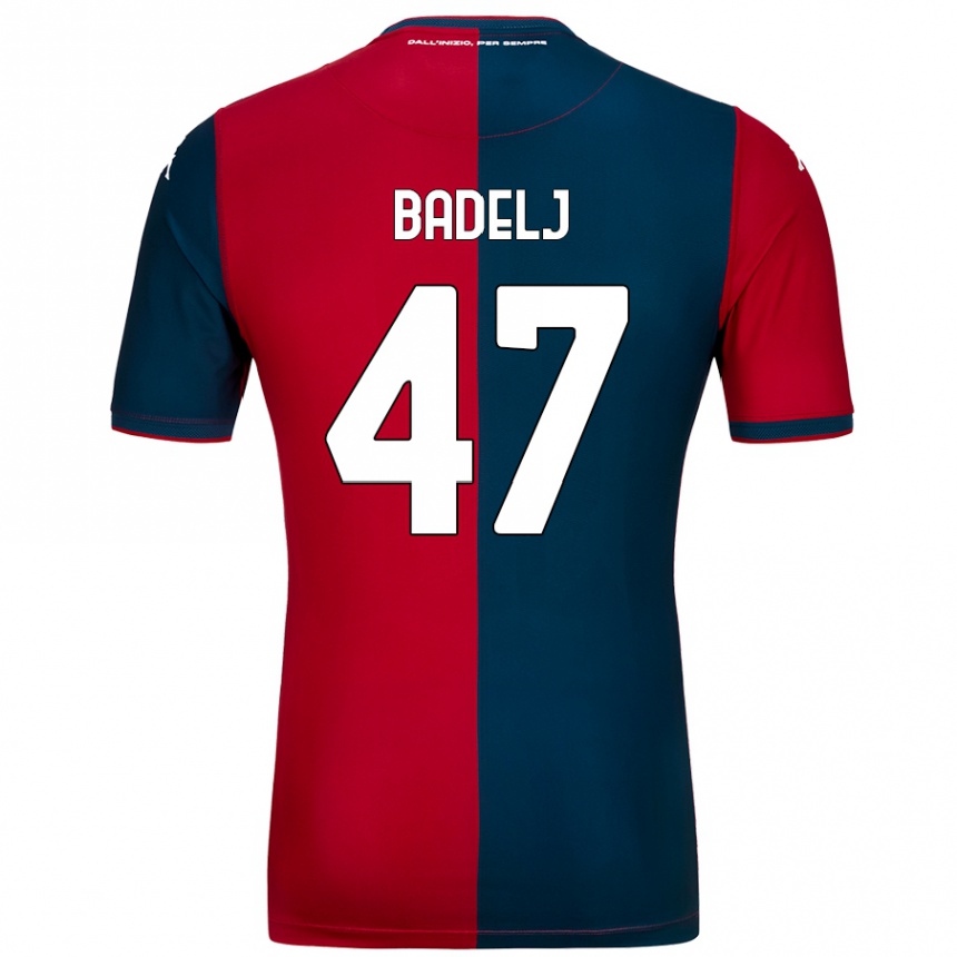 Vaikiškas Milan Badelj #47 Raudona Tamsiai Mėlyna Namų Marškinėliai 2024/25 T-Shirt