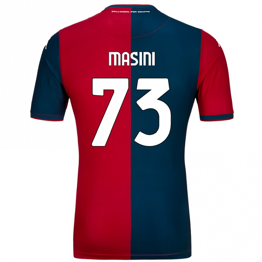 Vaikiškas Patrizio Masini #73 Raudona Tamsiai Mėlyna Namų Marškinėliai 2024/25 T-Shirt