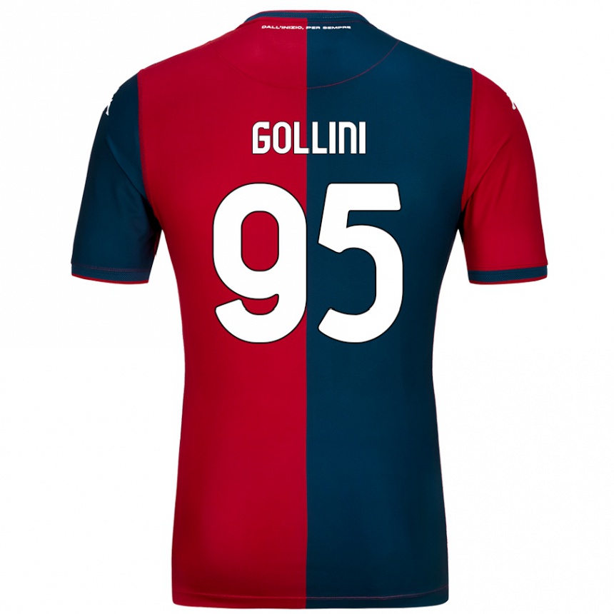 Vaikiškas Pierluigi Gollini #95 Raudona Tamsiai Mėlyna Namų Marškinėliai 2024/25 T-Shirt