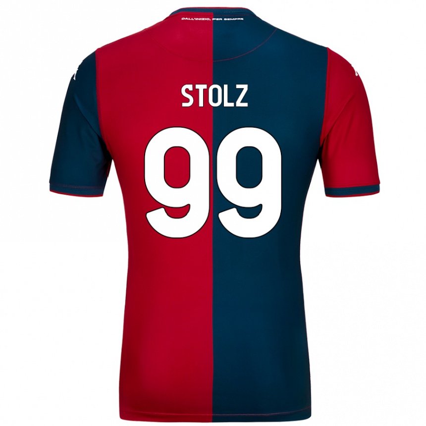 Vaikiškas Franz Stolz #99 Raudona Tamsiai Mėlyna Namų Marškinėliai 2024/25 T-Shirt