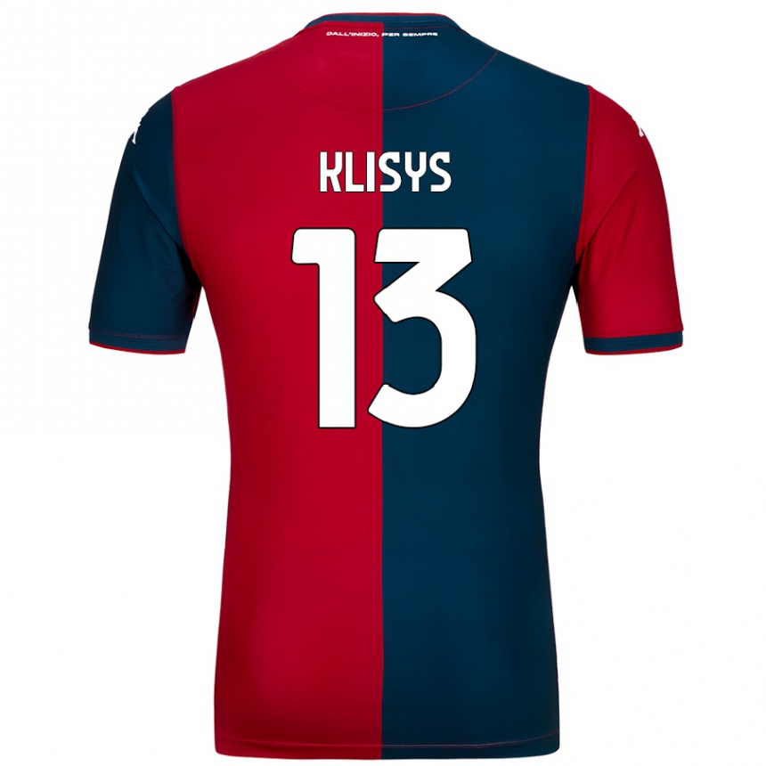 Vaikiškas Lukas Klisys #13 Raudona Tamsiai Mėlyna Namų Marškinėliai 2024/25 T-Shirt