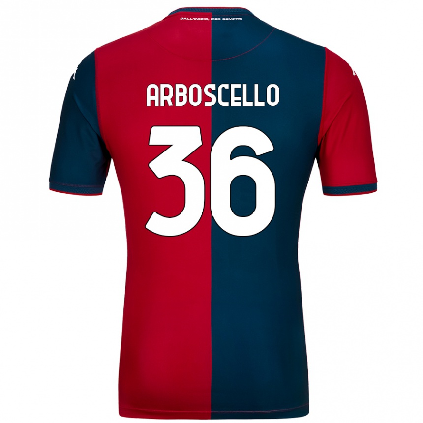 Vaikiškas Riccardo Arboscello #36 Raudona Tamsiai Mėlyna Namų Marškinėliai 2024/25 T-Shirt